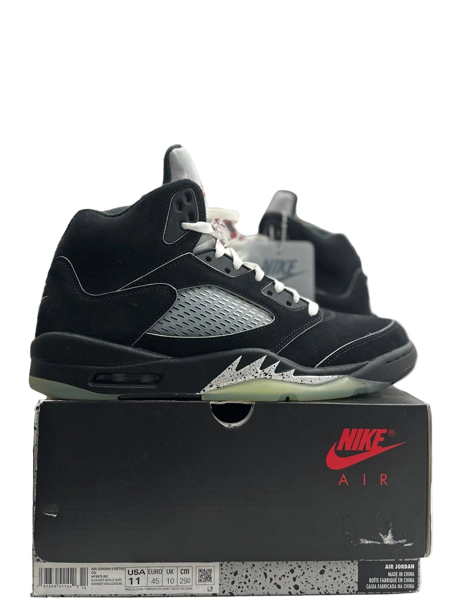 Jordan 5 Retro OG Black Metallic Reimagined Sz 11 (PREOWNED) - Restock AveJordan 5 Retro OG Black Metallic Reimagined Sz 11 (PREOWNED)Restock AveRestock Ave1129631347Restock Ave