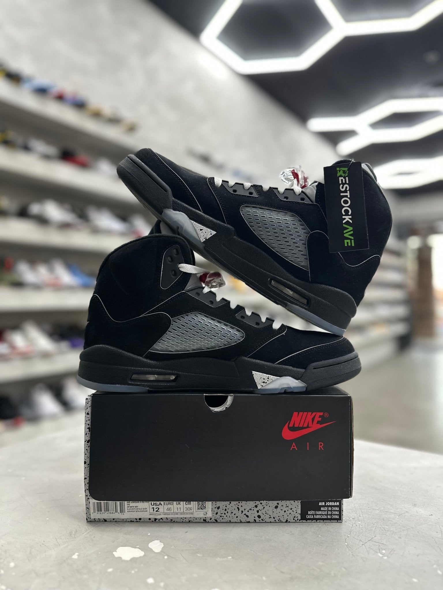 Jordan 5 Retro OG Black Metallic Reimagined Sz 12 (PREOWNED) - Restock AveJordan 5 Retro OG Black Metallic Reimagined Sz 12 (PREOWNED)Restock AveRestock Ave12Restock Ave