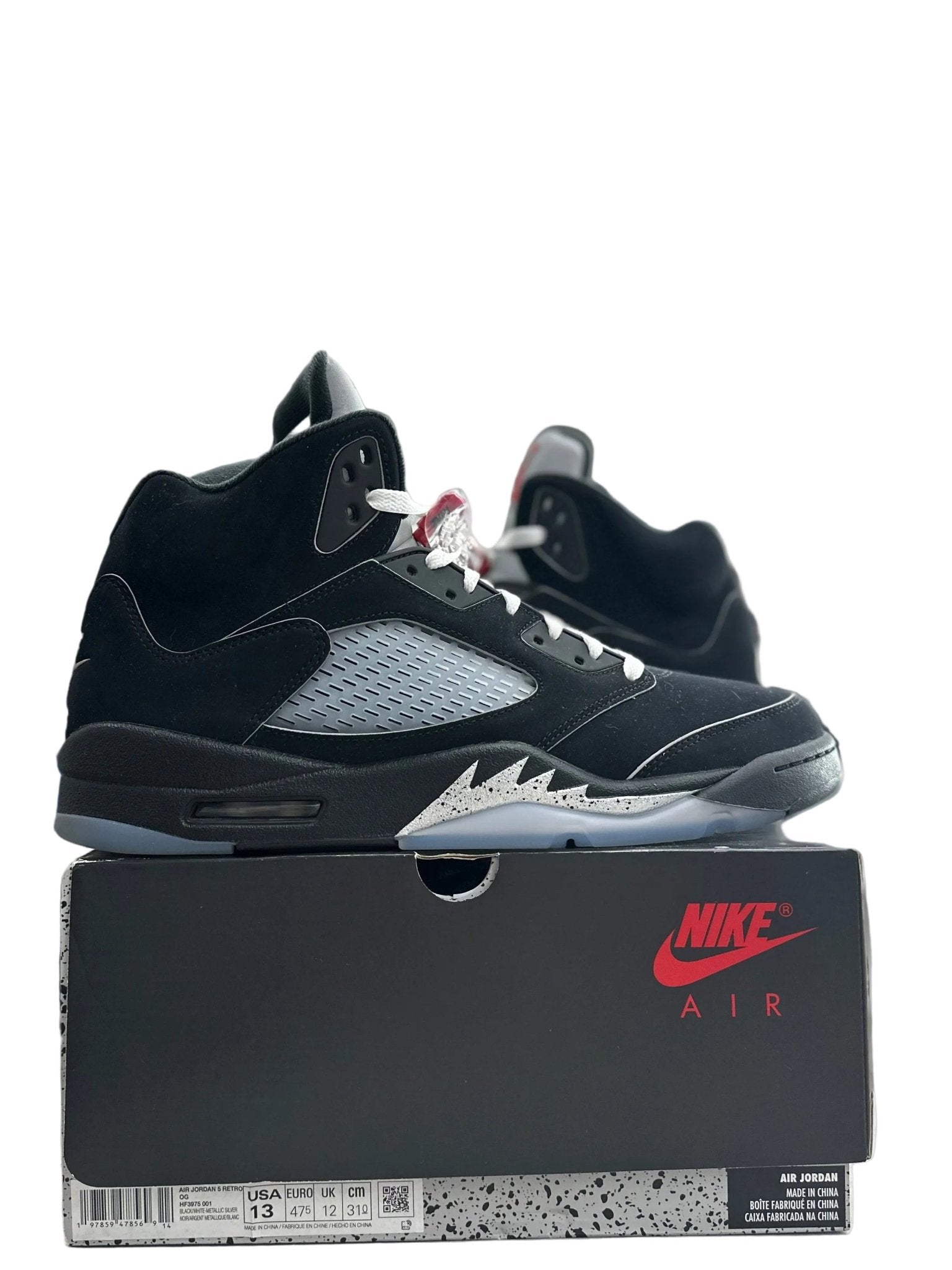 Jordan 5 Retro OG Black Metallic Reimagined Sz 13 (PREOWNED) - Restock AveJordan 5 Retro OG Black Metallic Reimagined Sz 13 (PREOWNED)Restock AveRestock Ave13Restock Ave