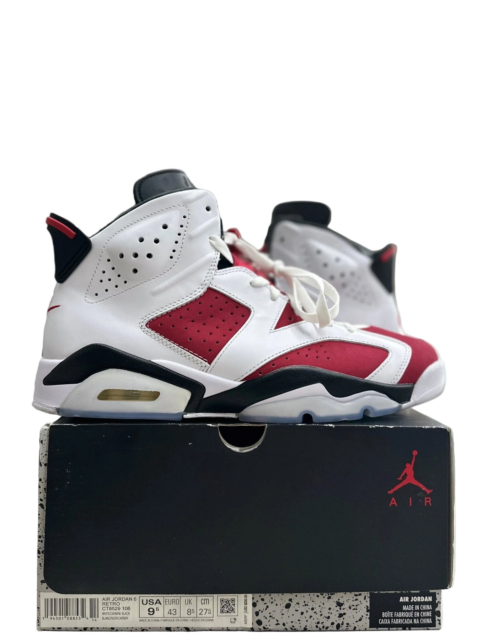 Jordan 6 Retro Carmine Sz 9.5 (PREOWNED) - Restock AveJordan 6 Retro Carmine Sz 9.5 (PREOWNED)Restock AveRestock Ave9.527026547Restock Ave