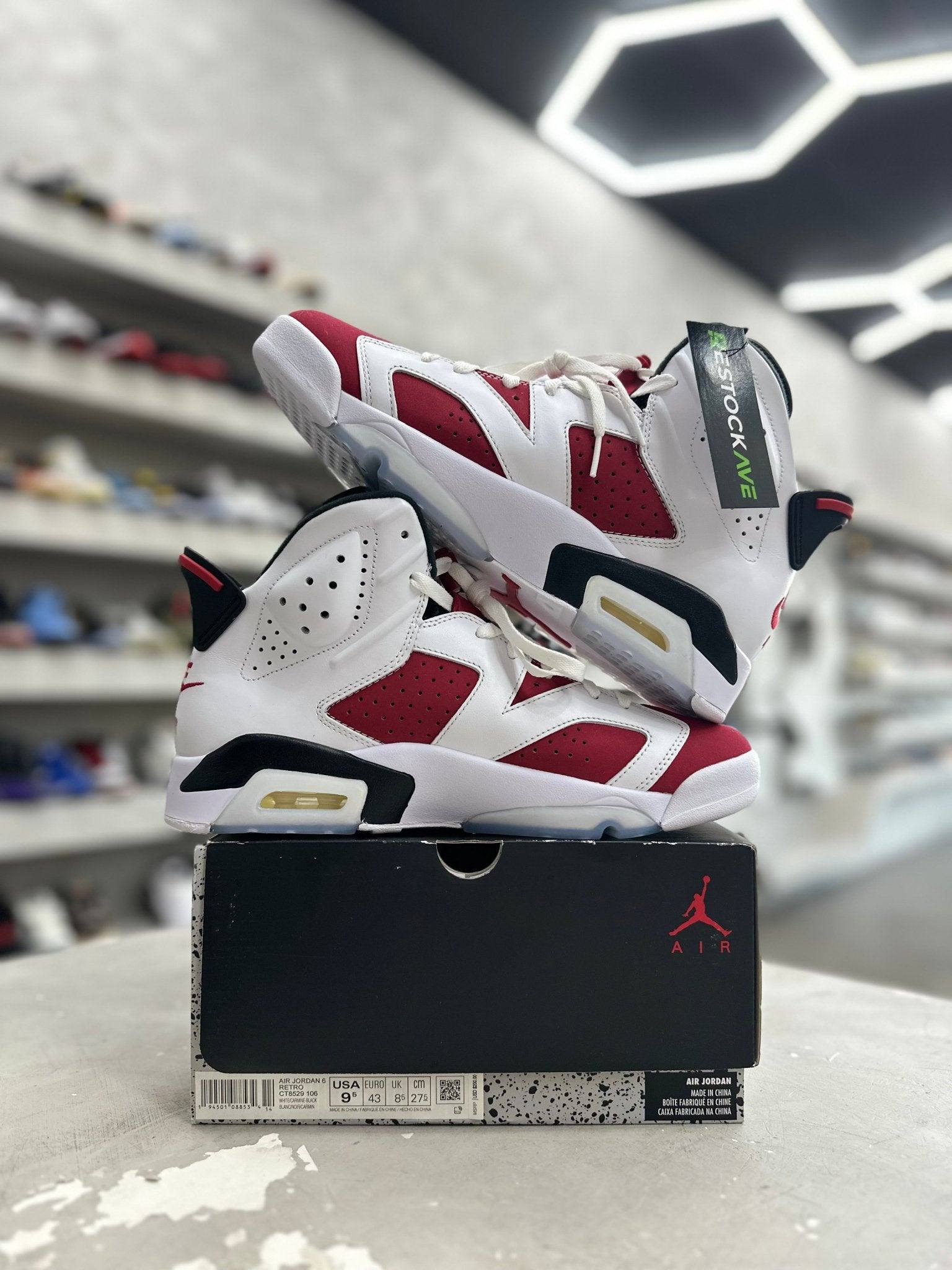 Jordan 6 Retro Carmine Sz 9.5 (PREOWNED) - Restock AveJordan 6 Retro Carmine Sz 9.5 (PREOWNED)Restock AveRestock Ave9.527026547Restock Ave