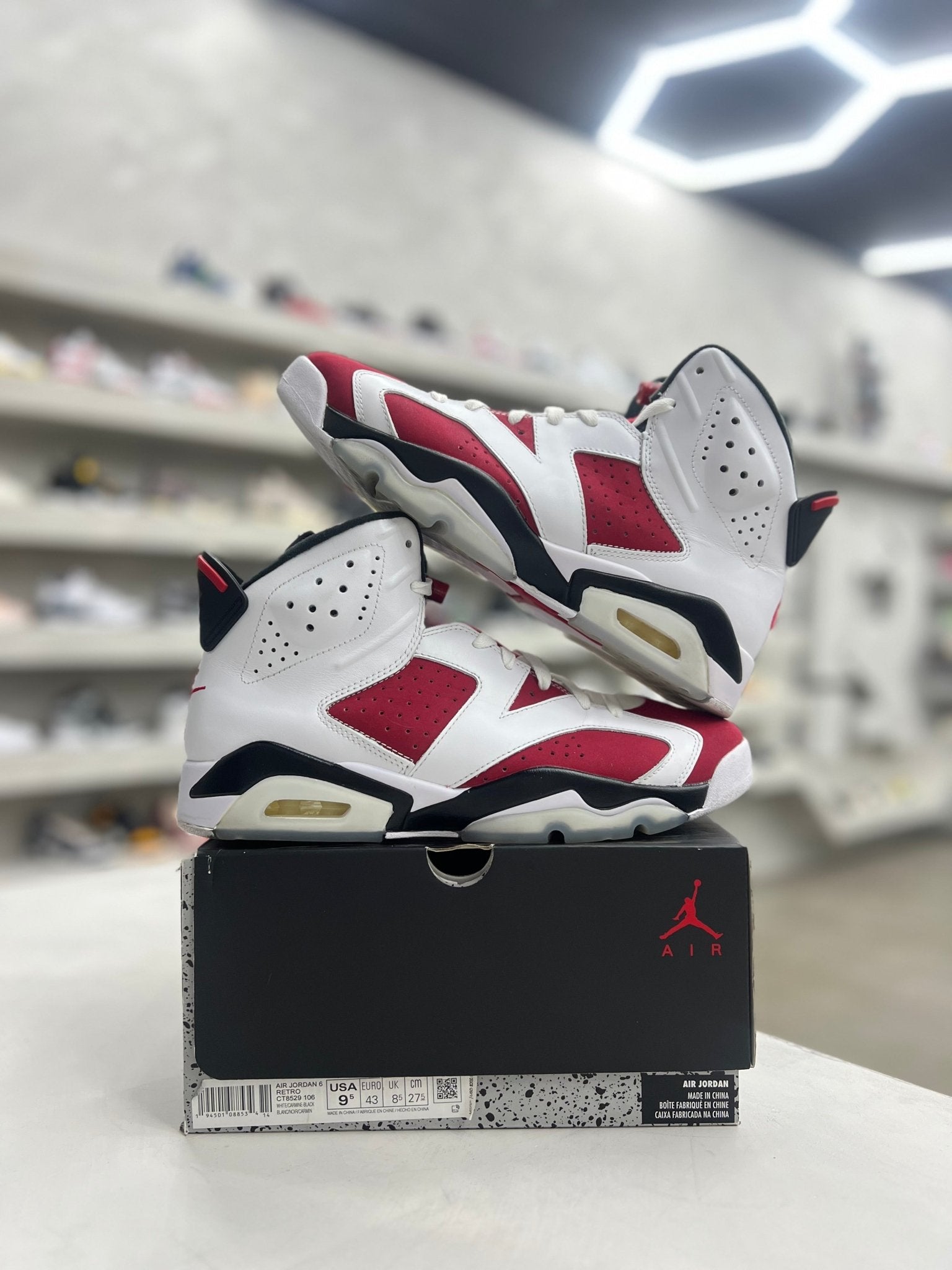 Jordan 6 Retro Carmine Sz 9.5 (PREOWNED) - Restock AveJordan 6 Retro Carmine Sz 9.5 (PREOWNED)Restock AveRestock Ave9.5Restock Ave
