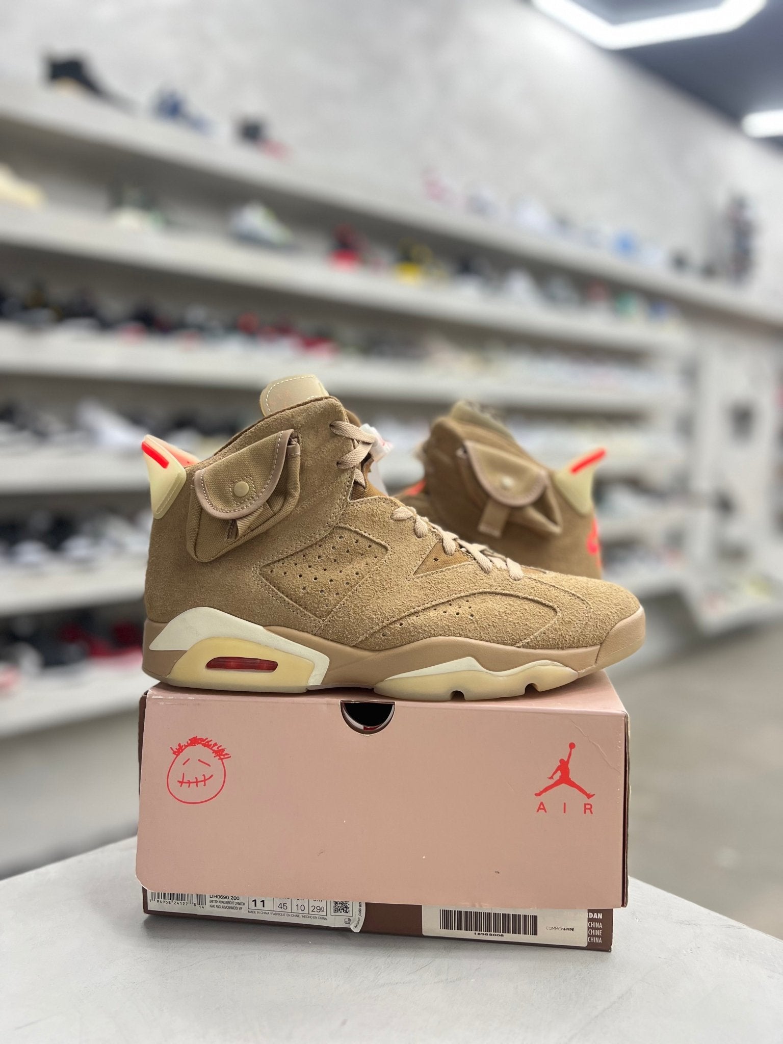 Jordan 6 Retro Travis Scott British Khaki Sz 11 (PREOWNED) - Restock AveJordan 6 Retro Travis Scott British Khaki Sz 11 (PREOWNED)Restock AveRestock Ave1140645747Restock Ave