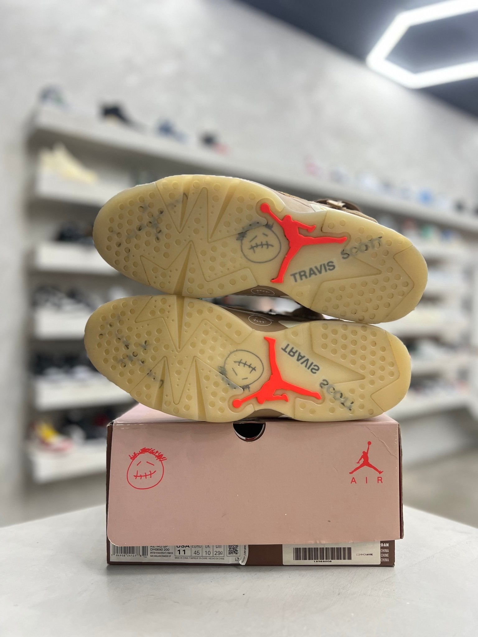 Jordan 6 Retro Travis Scott British Khaki Sz 11 (PREOWNED) - Restock AveJordan 6 Retro Travis Scott British Khaki Sz 11 (PREOWNED)Restock AveRestock Ave1140645747Restock Ave