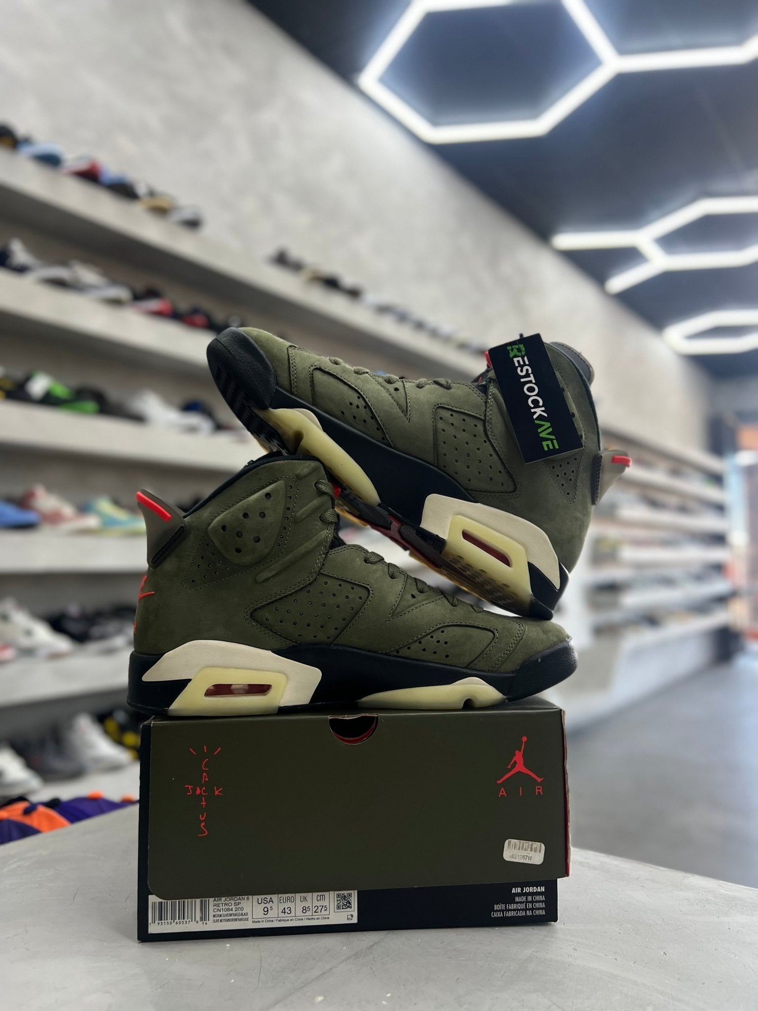 Jordan 6 Retro Travis Scott Sz 9.5 (PREOWNED) - Restock AveJordan 6 Retro Travis Scott Sz 9.5 (PREOWNED)Restock AveRestock Ave9.5Restock Ave