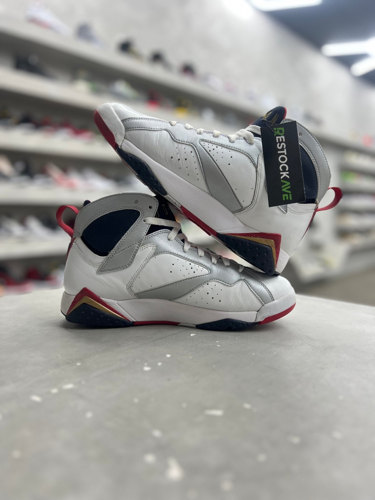 Jordan 7 Retro Olympic Sz 8 (PREOWNED) (NO BOX) - Restock AveJordan 7 Retro Olympic Sz 8 (PREOWNED) (NO BOX)Restock AveRestock Ave879191923Restock Ave