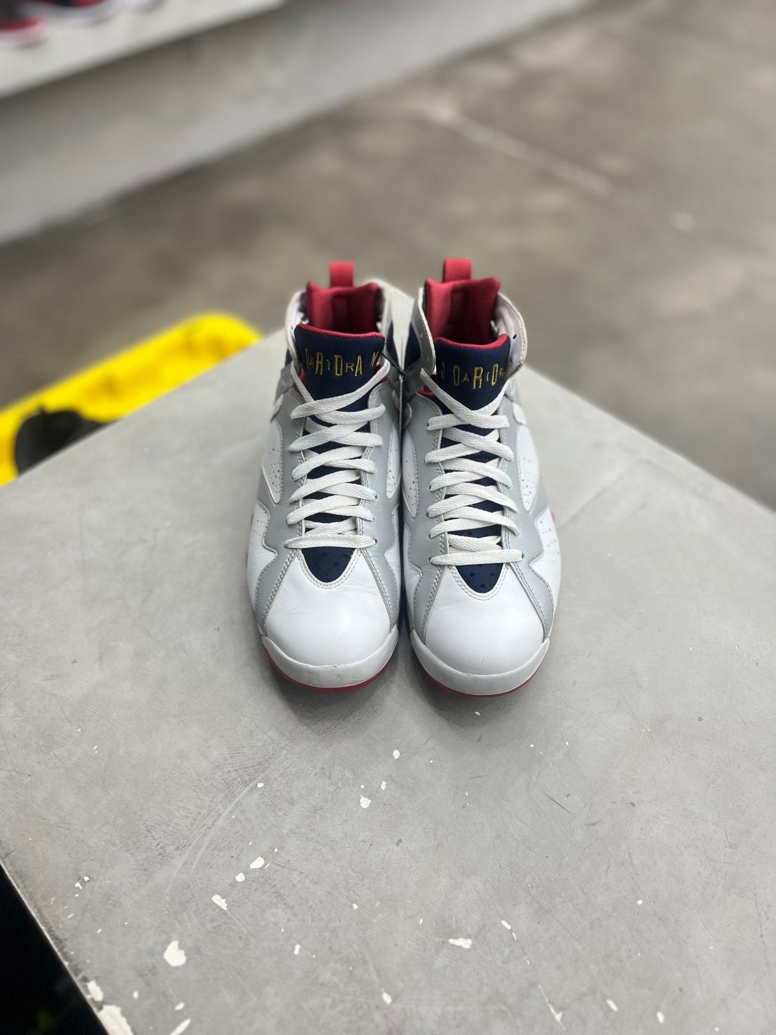 Jordan 7 Retro Olympic Sz 8 (PREOWNED) (NO BOX) - Restock AveJordan 7 Retro Olympic Sz 8 (PREOWNED) (NO BOX)Restock AveRestock Ave879191923Restock Ave
