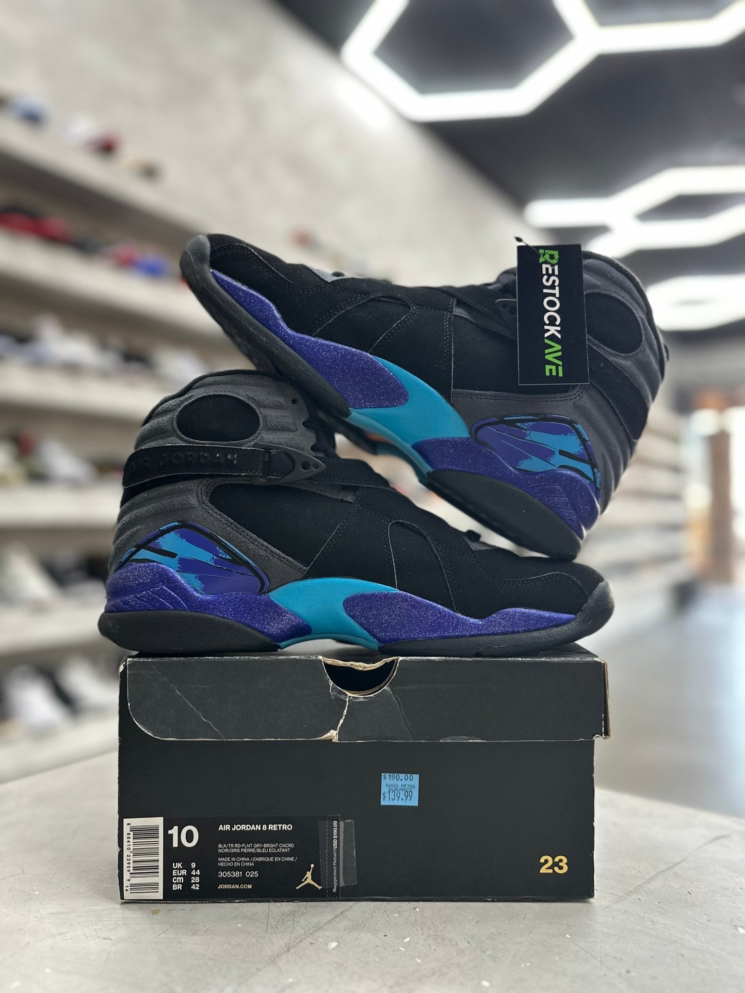 Jordan 8 Retro Aqua Sz 10 (PREOWNED) - Restock AveJordan 8 Retro Aqua Sz 10 (PREOWNED)Restock AveRestock Ave10Restock Ave