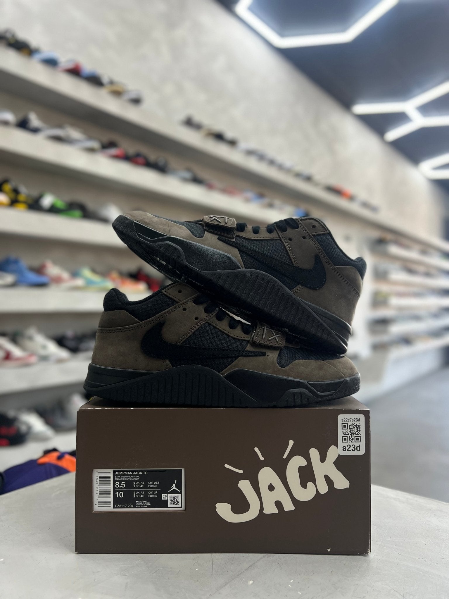 Jordan Jumpman Jack TR Travis Scott Dark Mocha Sz 8.5 (PREOWNED) - Restock AveJordan Jumpman Jack TR Travis Scott Dark Mocha Sz 8.5 (PREOWNED)Restock AveRestock Ave8.5Restock Ave