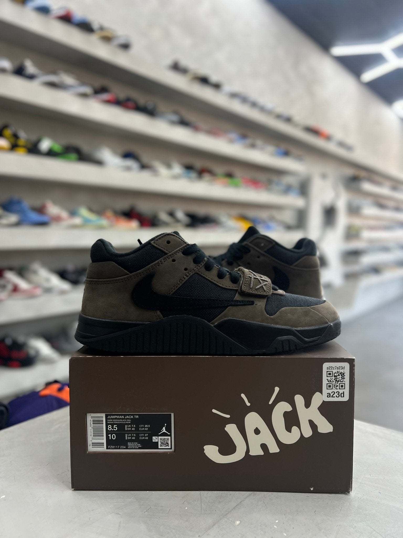Jordan Jumpman Jack TR Travis Scott Dark Mocha Sz 8.5 (PREOWNED) - Restock AveJordan Jumpman Jack TR Travis Scott Dark Mocha Sz 8.5 (PREOWNED)Restock AveRestock Ave8.5Restock Ave