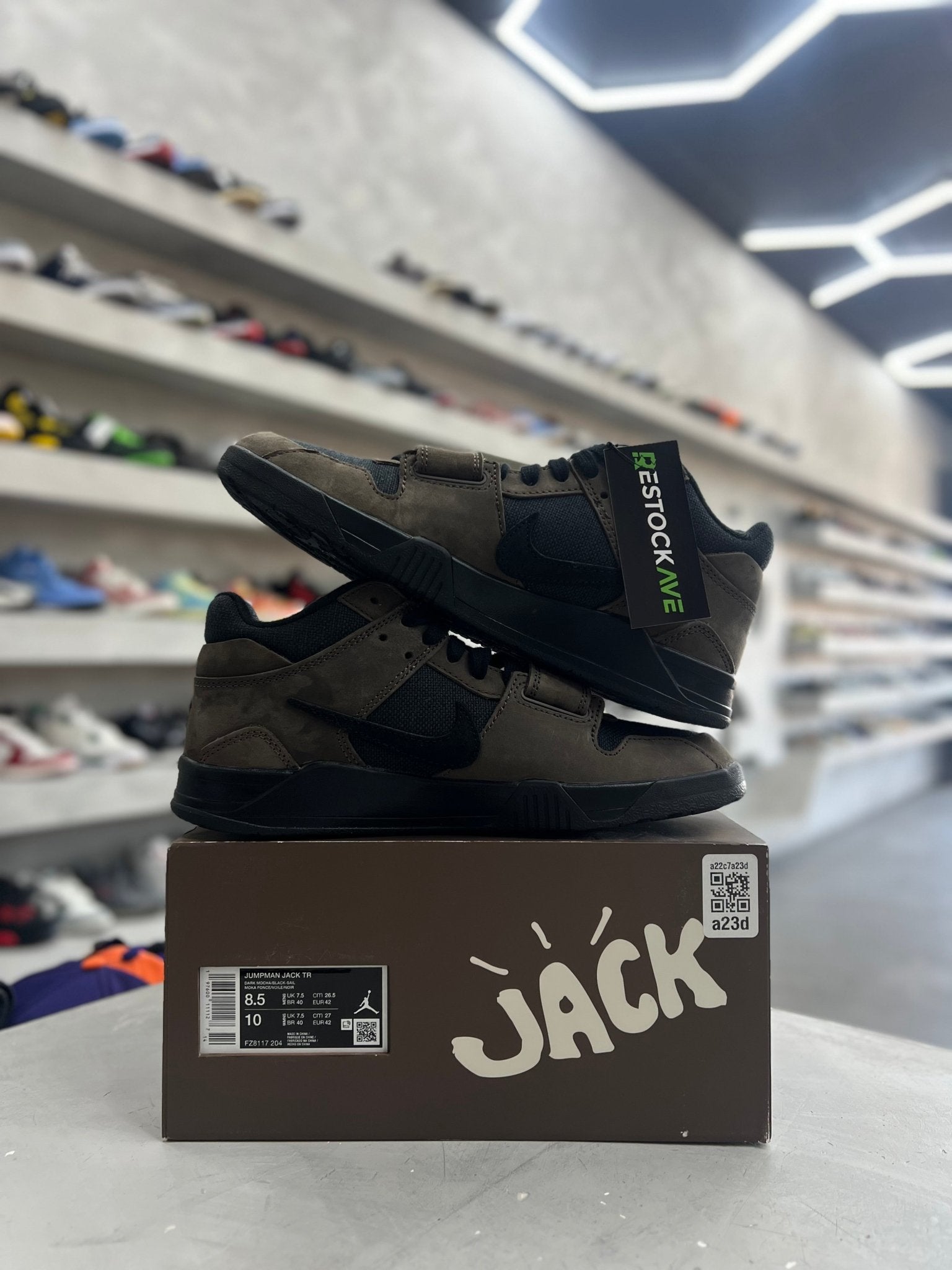 Jordan Jumpman Jack TR Travis Scott Dark Mocha Sz 8.5 (PREOWNED) - Restock AveJordan Jumpman Jack TR Travis Scott Dark Mocha Sz 8.5 (PREOWNED)Restock AveRestock Ave8.5Restock Ave