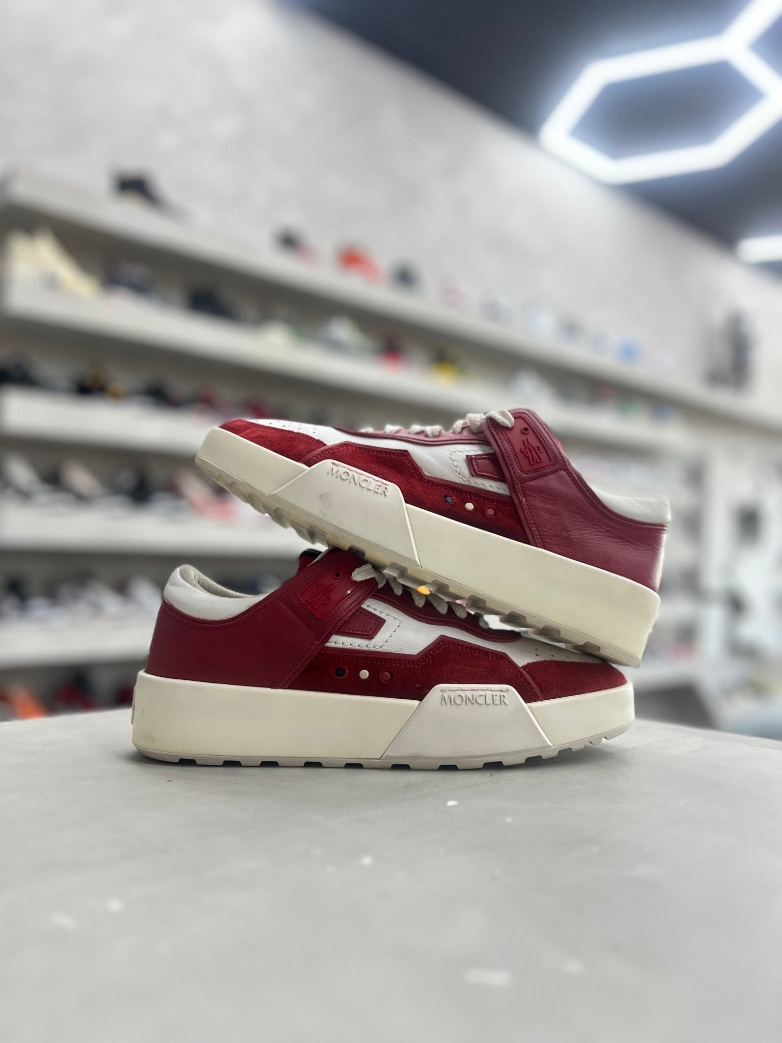 Moncler Promyx Space Low 'Red White' Sz 11 (PREOWNED) (NO BOX) - Restock AveMoncler Promyx Space Low 'Red White' Sz 11 (PREOWNED) (NO BOX)Restock AveRestock Ave11Restock Ave