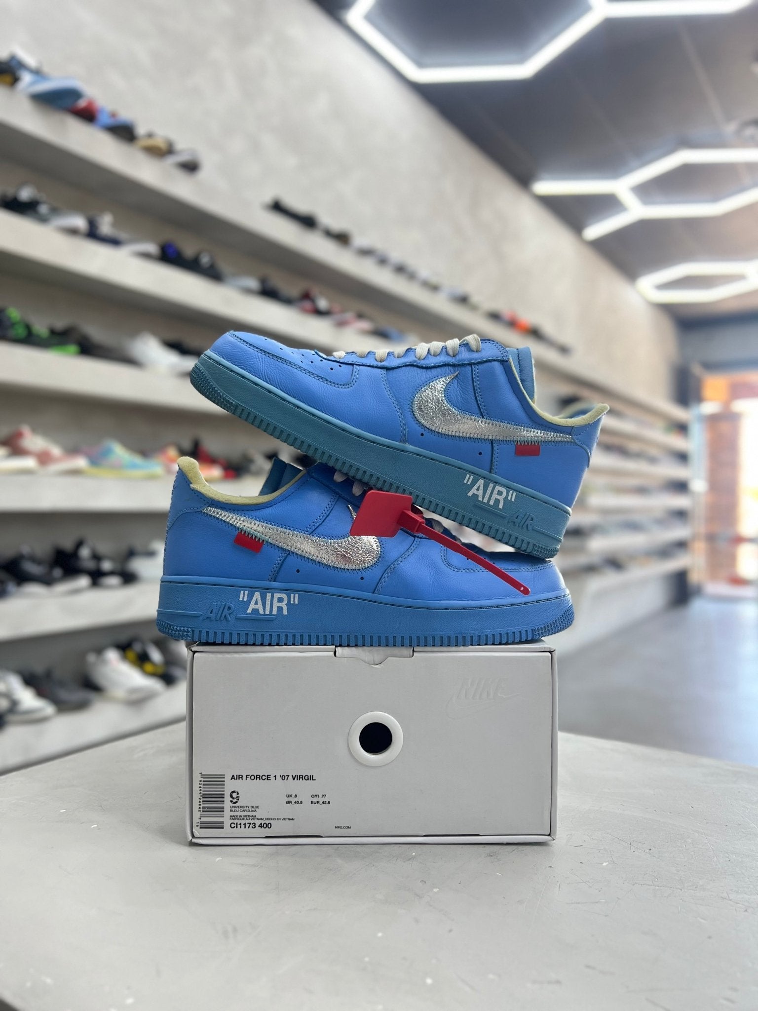 Nike Air Force 1 Low Off-White MCA University Blue Sz 9 (PREOWNED
