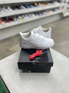 Nike Air Force 1 Low Supreme White Sz 9 (PREOWNED) - Restock AveNike Air Force 1 Low Supreme White Sz 9 (PREOWNED)Restock AveRestock Ave9Restock Ave
