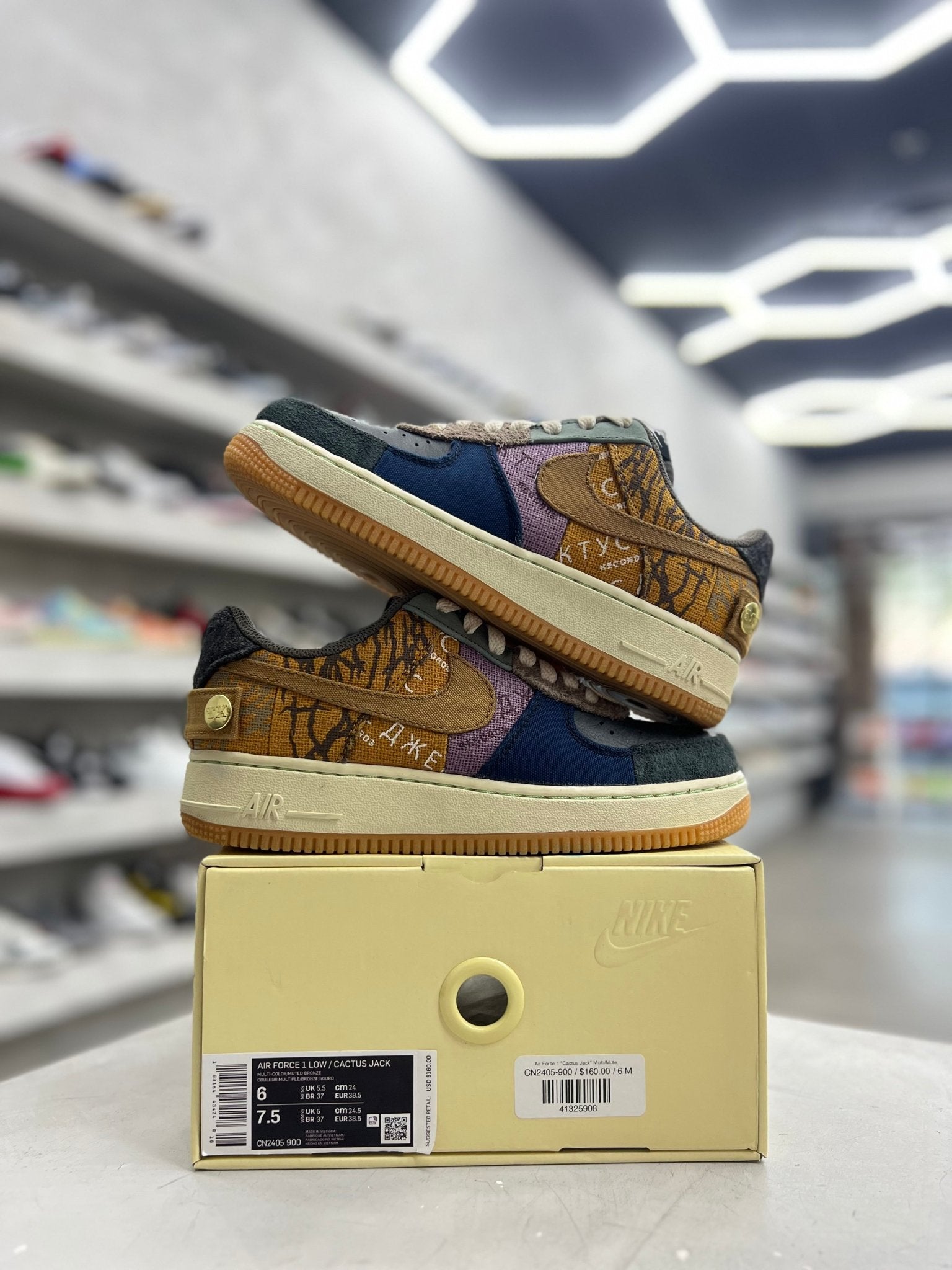 Nike Air Force 1 Low Travis Scott Cactus Jack Sz 6 (PREOWNED) - Restock AveNike Air Force 1 Low Travis Scott Cactus Jack Sz 6 (PREOWNED)Restock AveRestock Ave637714291Restock Ave