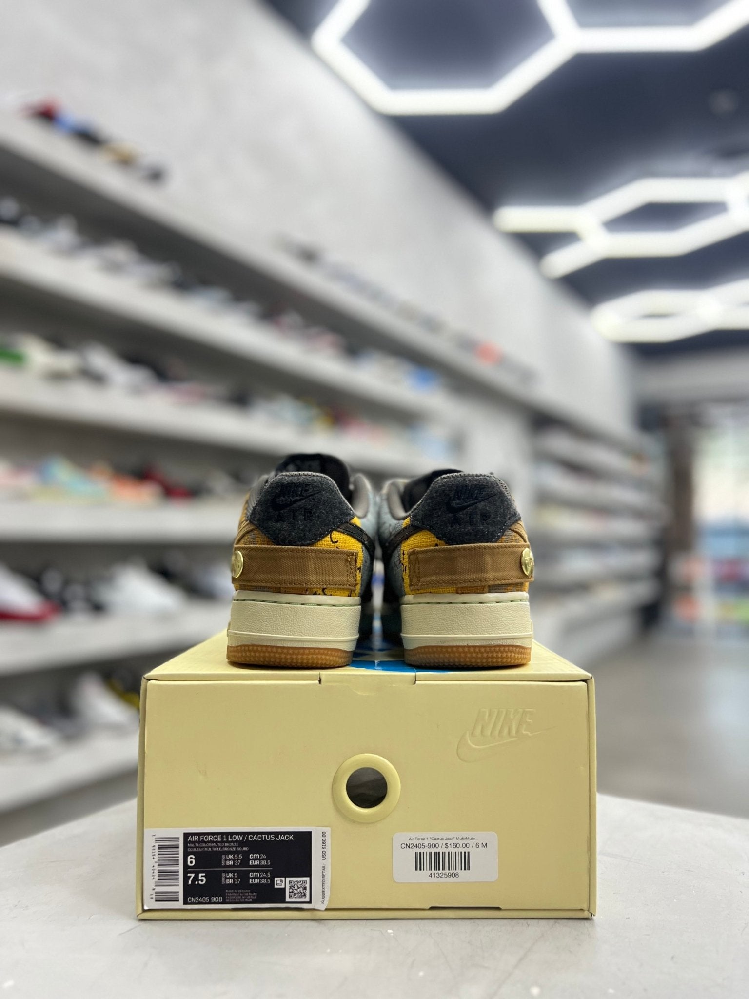 Nike Air Force 1 Low Travis Scott Cactus Jack Sz 6 (PREOWNED) - Restock AveNike Air Force 1 Low Travis Scott Cactus Jack Sz 6 (PREOWNED)Restock AveRestock Ave637714291Restock Ave