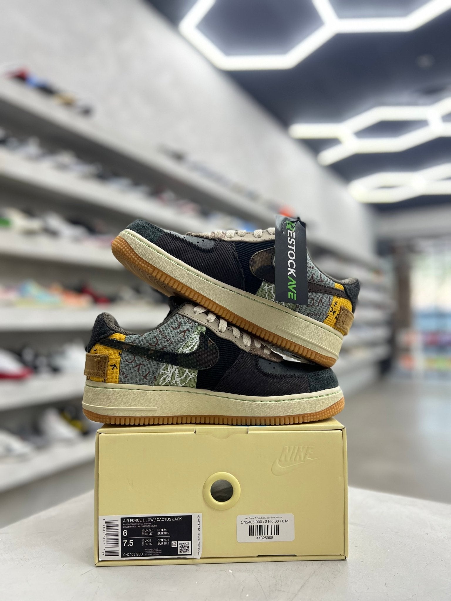 Nike Air Force 1 Low Travis Scott Cactus Jack Sz 6 (PREOWNED) - Restock AveNike Air Force 1 Low Travis Scott Cactus Jack Sz 6 (PREOWNED)Restock AveRestock Ave637714291Restock Ave