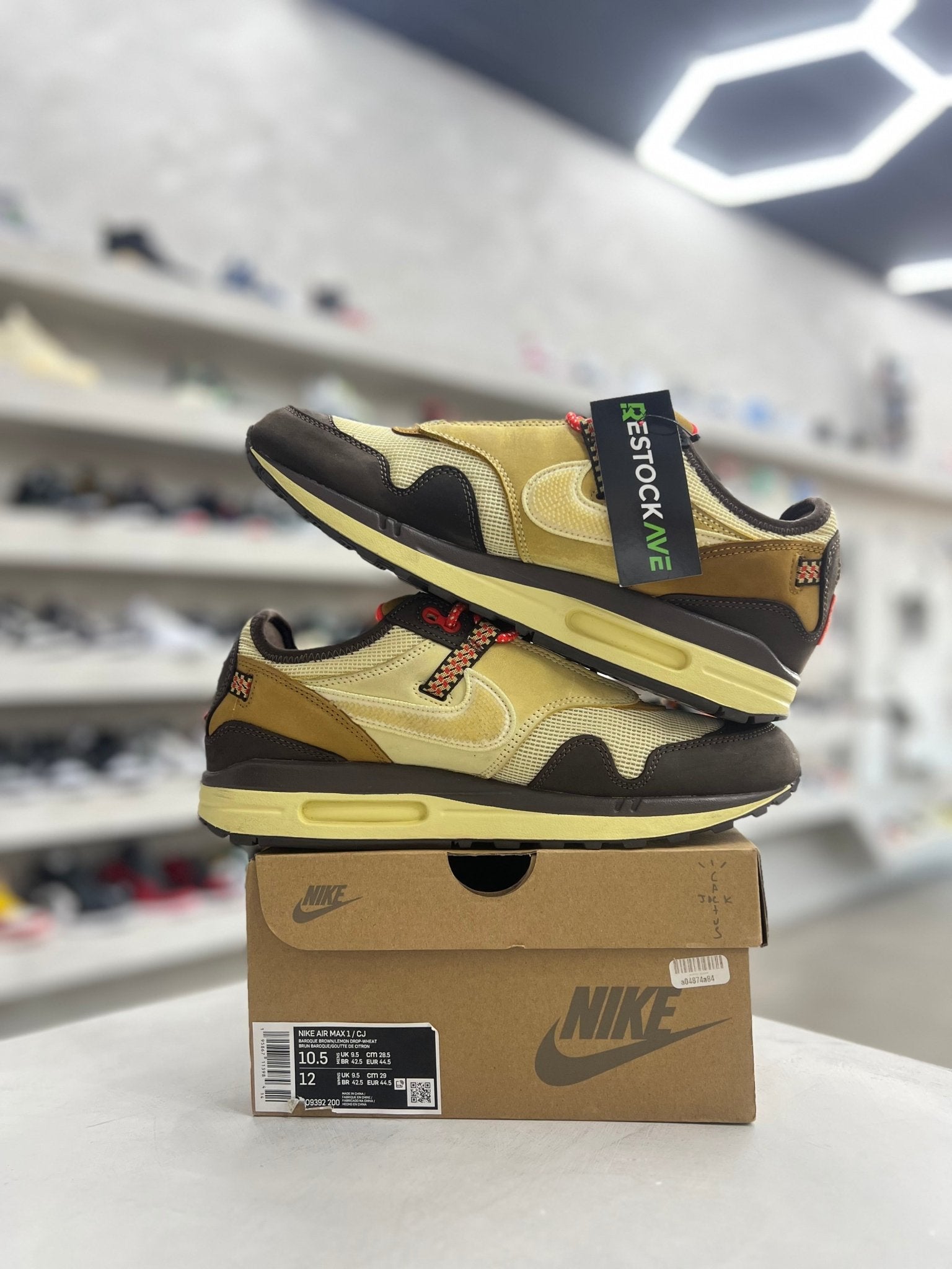 Nike Air Max 1 Travis Scott Cactus Jack Baroque Brown Sz 10.5 (PREOWNED) - Restock AveNike Air Max 1 Travis Scott Cactus Jack Baroque Brown Sz 10.5 (PREOWNED)Restock AveRestock Ave10.589978483Restock Ave