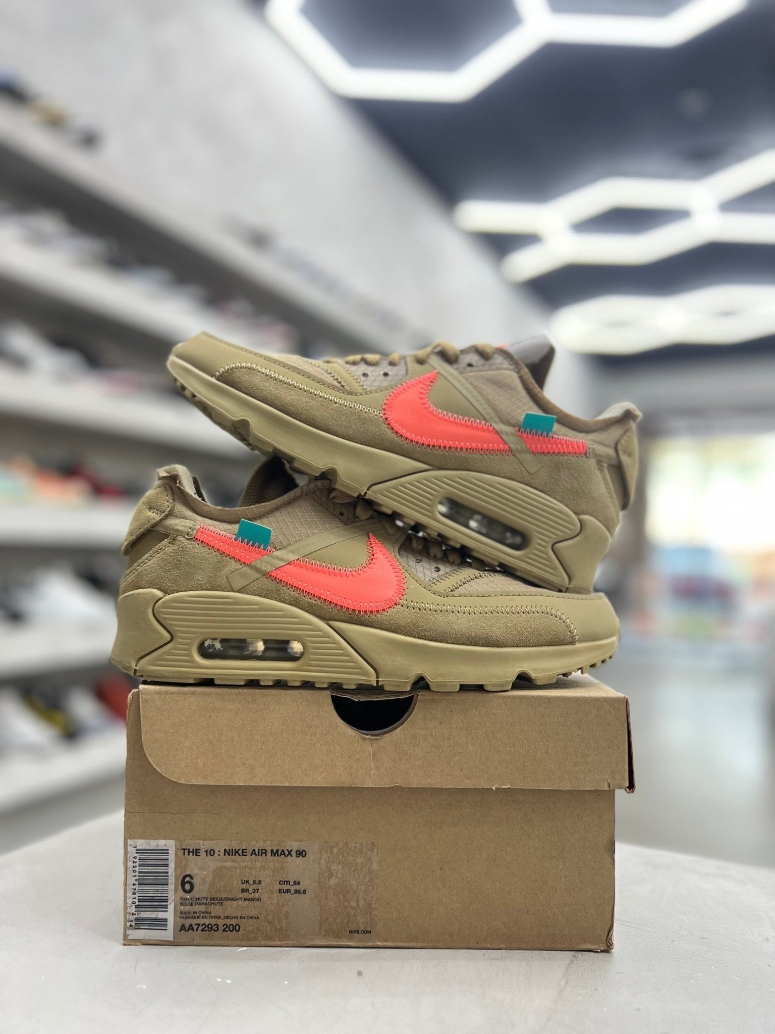 Nike Air Max 90 Off - White Desert Ore Sz 6 (PREOWNED) - Restock AveNike Air Max 90 Off - White Desert Ore Sz 6 (PREOWNED)Restock AveRestock Ave630505331Restock Ave