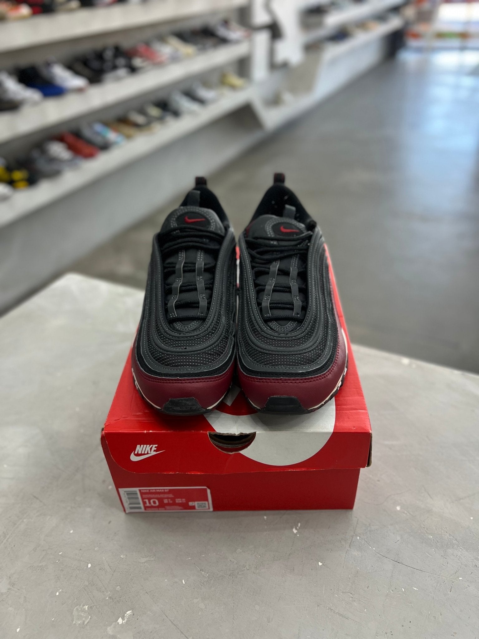 Nike Air Max 97 Black Team Red Sz 10 (PREOWNED) - Restock AveNike Air Max 97 Black Team Red Sz 10 (PREOWNED)Restock AveRestock Ave10Restock Ave