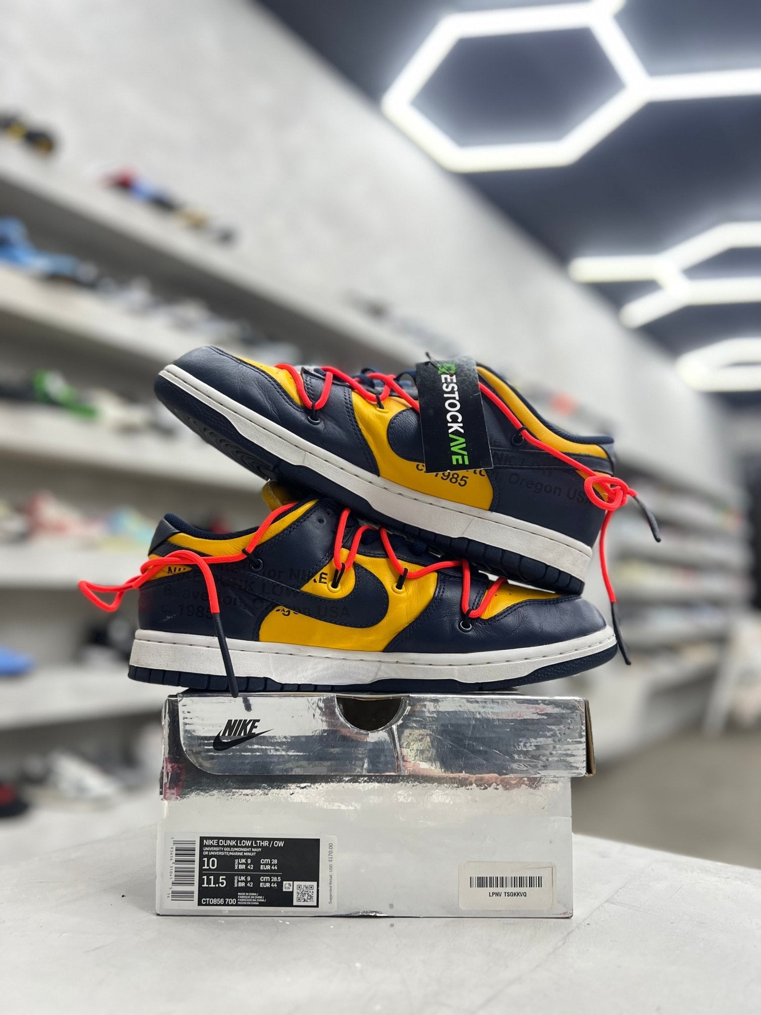 Nike Dunk Low Off - White University Gold Sz 10 (PREOWNED) - Restock AveNike Dunk Low Off - White University Gold Sz 10 (PREOWNED)Restock AveRestock Ave10Restock Ave