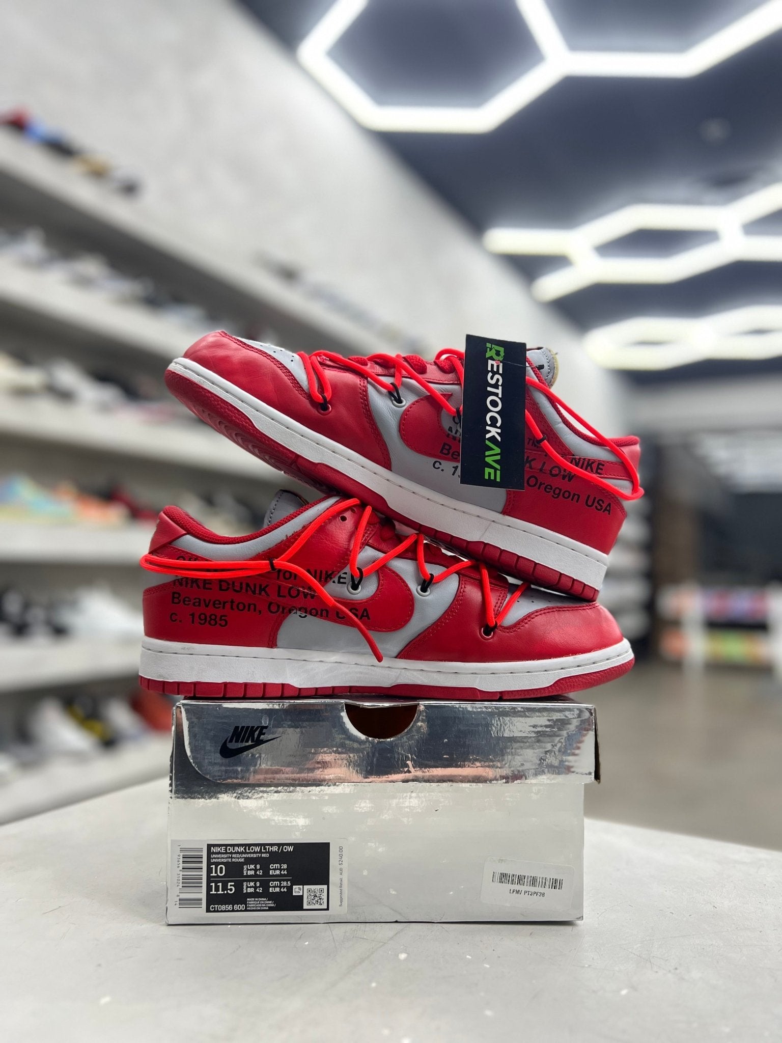 Nike Dunk Low Off - White University Red Sz 10 (PREOWNED) - Restock AveNike Dunk Low Off - White University Red Sz 10 (PREOWNED)Restock AveRestock Ave10Restock Ave