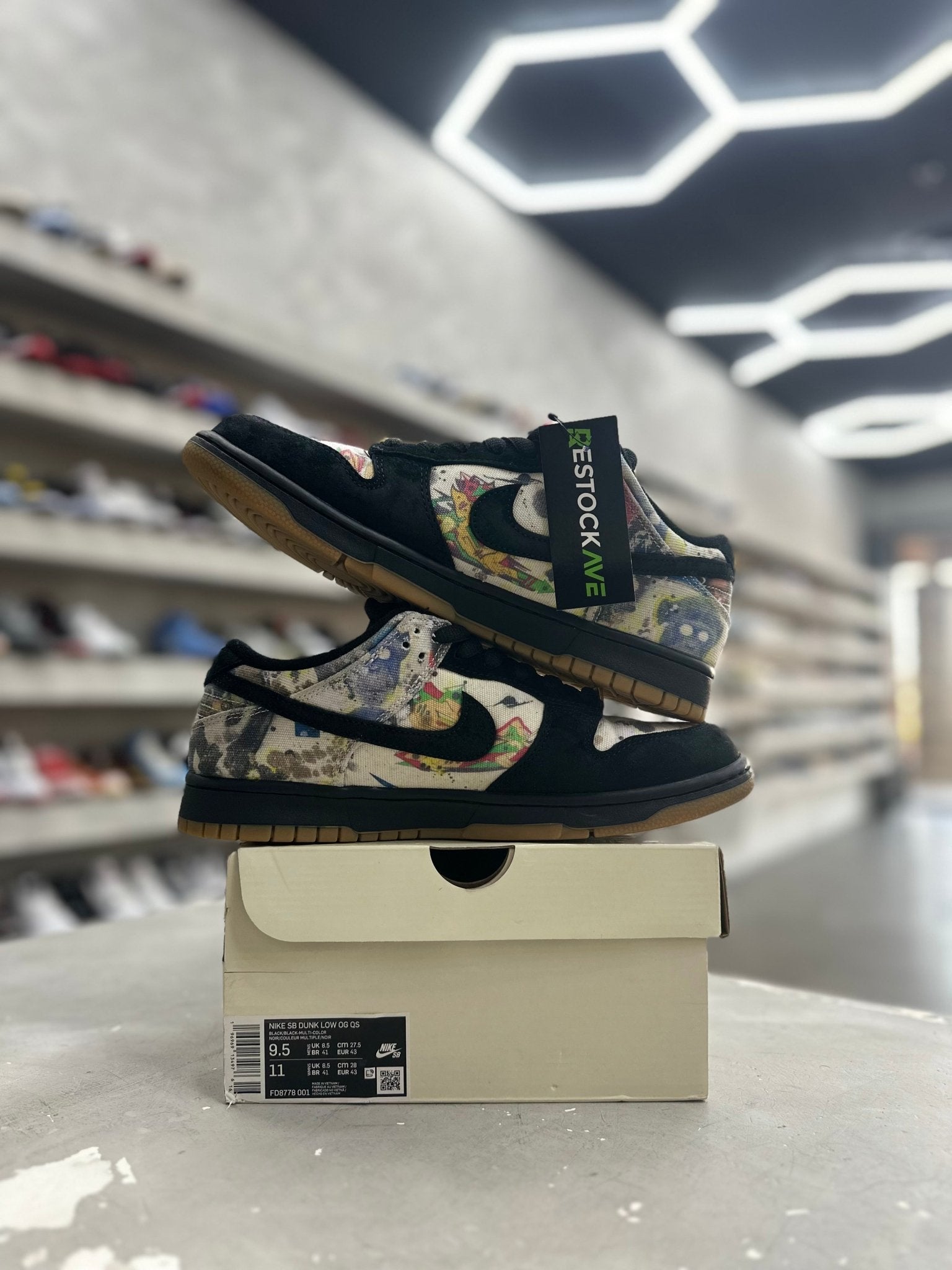 Nike SB Dunk Low Supreme Rammellzee Sz 9.5 (PREOWNED) - Restock AveNike SB Dunk Low Supreme Rammellzee Sz 9.5 (PREOWNED)Restock AveRestock Ave9.599108211Restock Ave