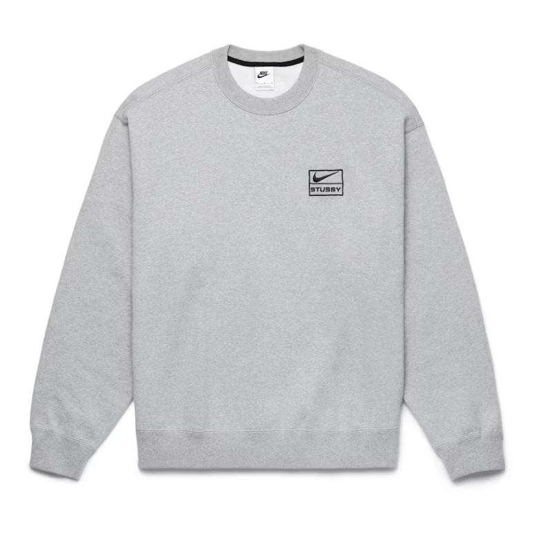 Nike x Stussy Crew Fleece Grey - Restock AveNike x Stussy Crew Fleece GreyRestock AveRestock Ave2XL08421235Restock Ave