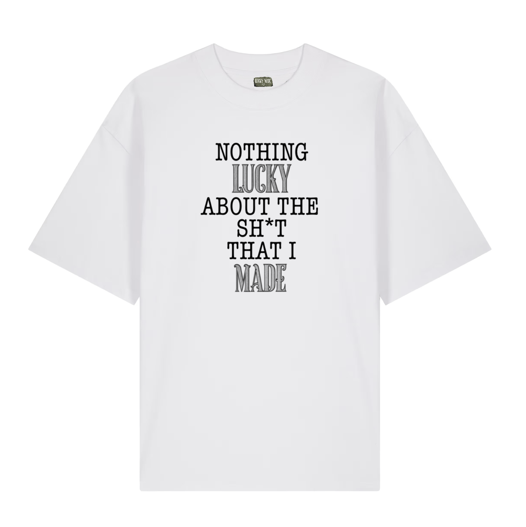 NOTHING LUCKY WHITE T - SHIRT - Restock AveNOTHING LUCKY WHITE T - SHIRTRestock AveRestock AveSRestock Ave