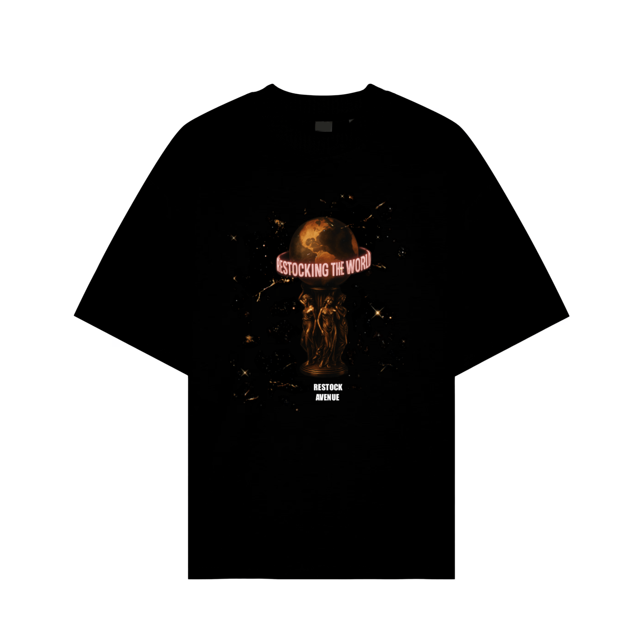 RA “Restocking The World” Black T-Shirt - Restock AveRA “Restocking The World” Black T-ShirtRestock AveRestock AveSRestock Ave