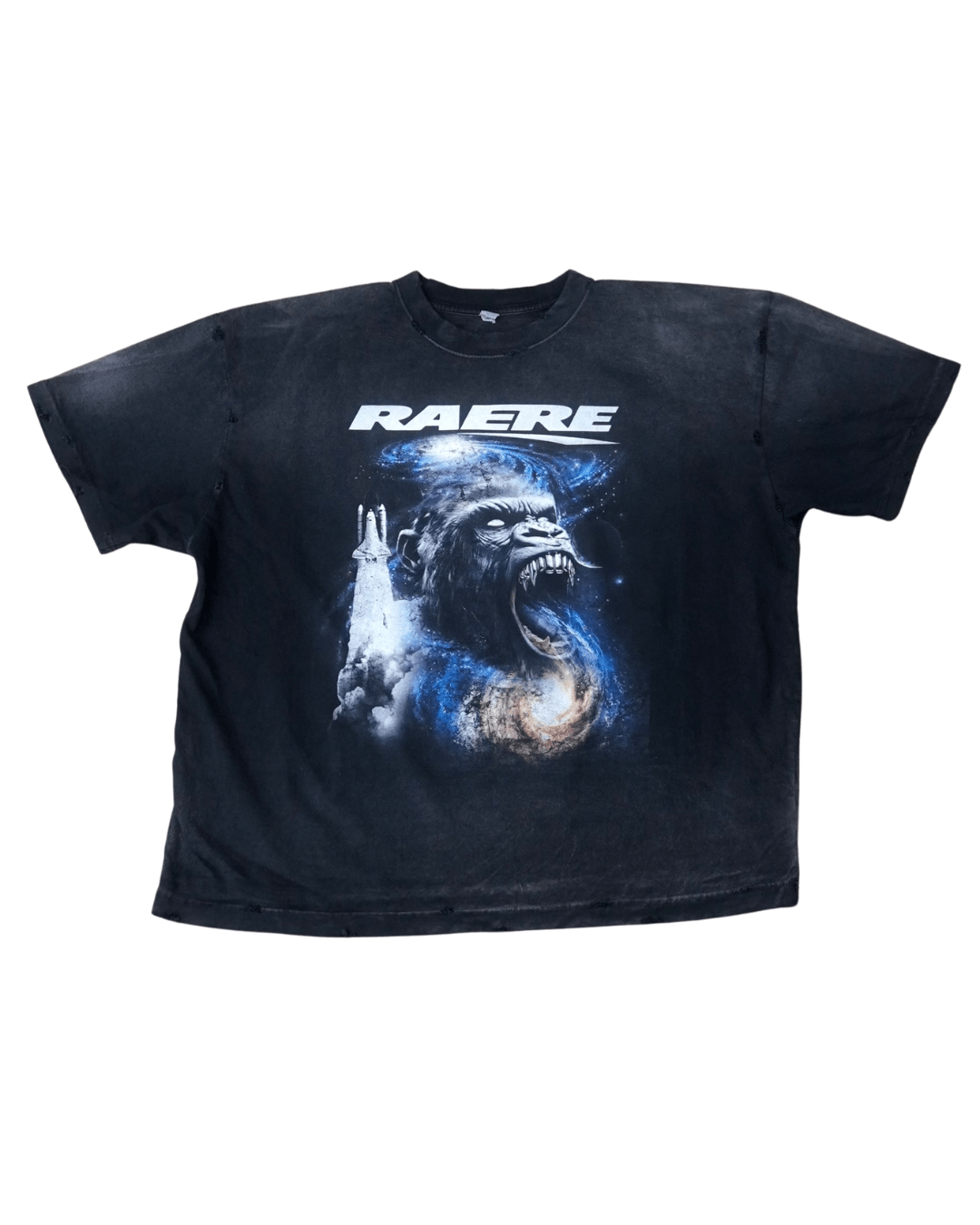 Raere Dreams| Space Gorilla Wahed Black Faded T-Shirt - Restock AveRaere Dreams| Space Gorilla Wahed Black Faded T-ShirtRestock AveRestock AveSRestock Ave