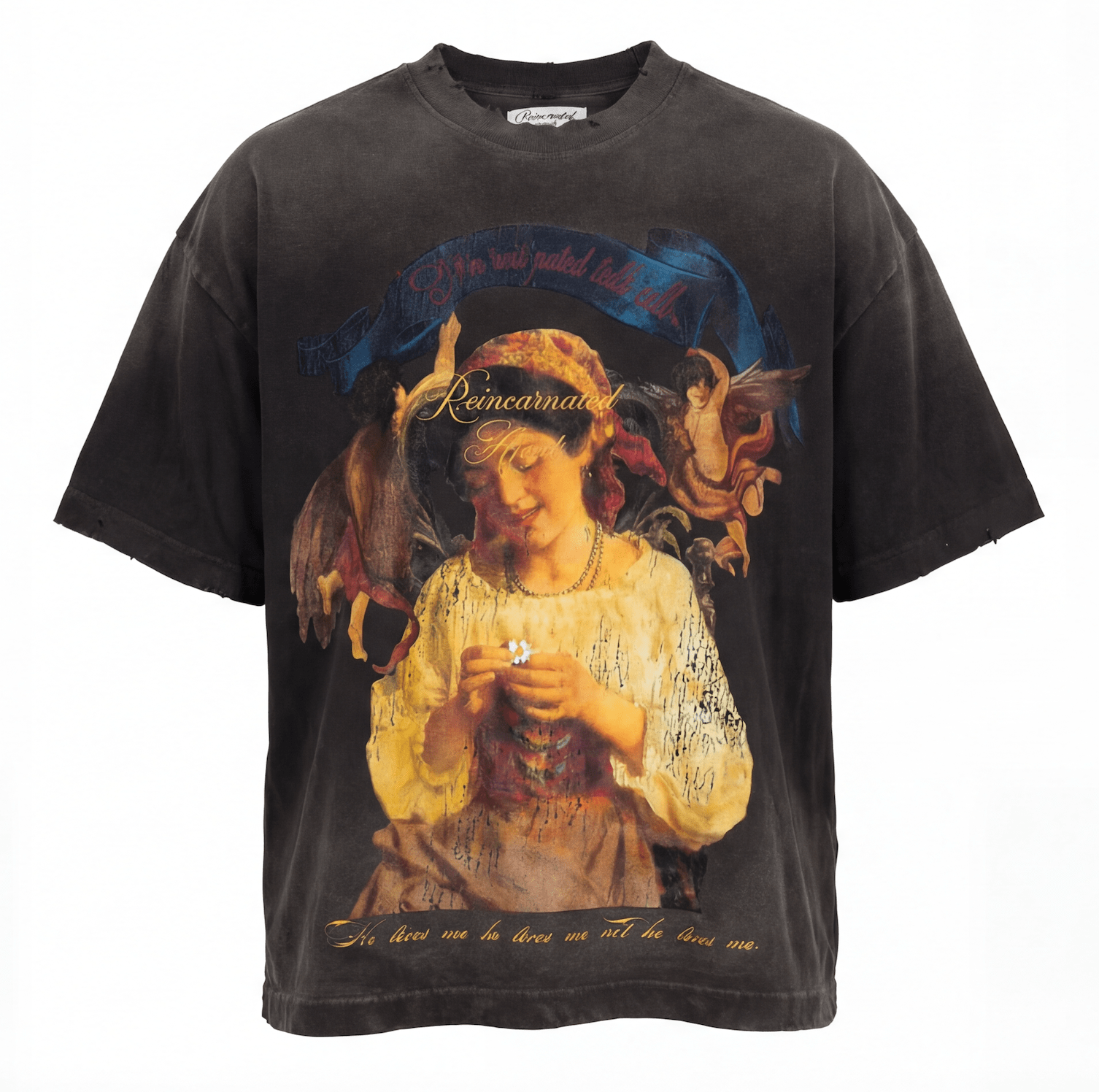 Reincarnated Angels Last Petal Tells All Tee - Restock AveReincarnated Angels Last Petal Tells All TeeRestock AveRestock AveSRestock Ave