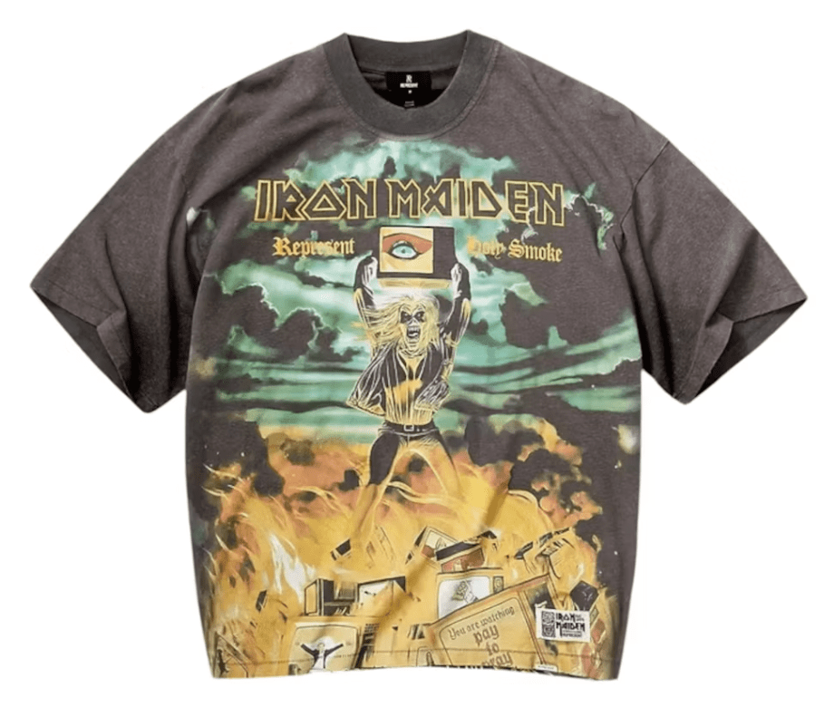 Represent Iron Maiden Holy Smoke T-shirt Sunfade Grey - Restock AveRepresent Iron Maiden Holy Smoke T-shirt Sunfade GreyRestock AveRestock AveL57364339Restock Ave