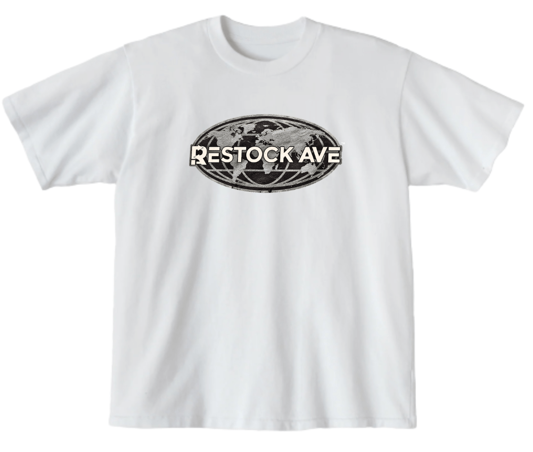 Restock Avenue Worldwide White T-Shirt - Restock AveRestock Avenue Worldwide White T-ShirtRestock AveRestock AveSRestock Ave