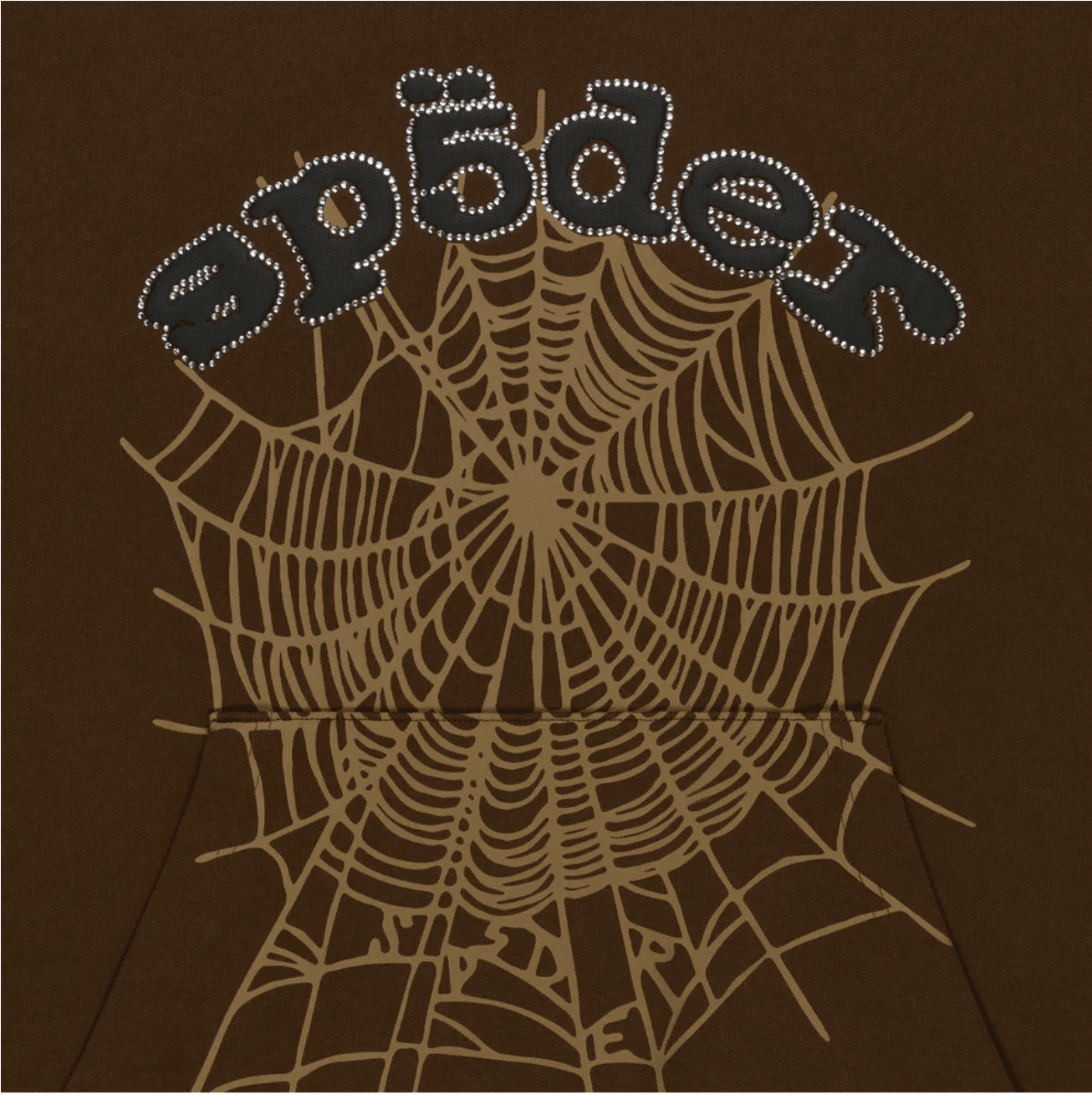 SP5DER RHINESTONE OG WEB BROWN HOODIE - Restock AveSP5DER RHINESTONE OG WEB BROWN HOODIERestock AveRestock AveL53796723Restock Ave