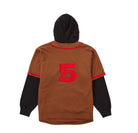 Supreme Baseball Jersey Hooded Sweatshirt Brown - Restock AveSupreme Baseball Jersey Hooded Sweatshirt BrownRestock Averestock AveMrestock Ave