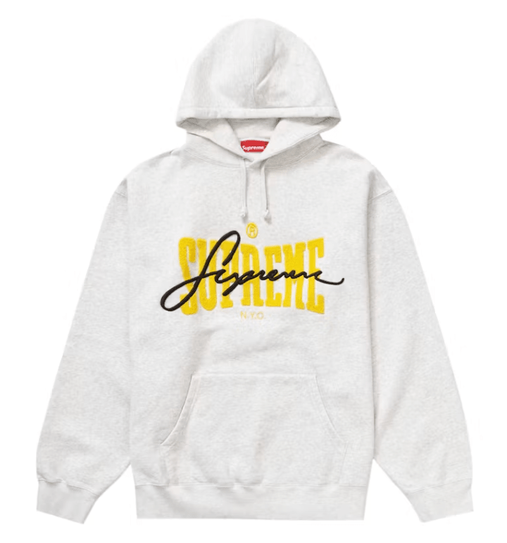 Supreme Embroidered Chenille Hooded Sweatshirt Ash Grey - Restock AveSupreme Embroidered Chenille Hooded Sweatshirt Ash GreyRestock AveRestock AveXL99256691Restock Ave