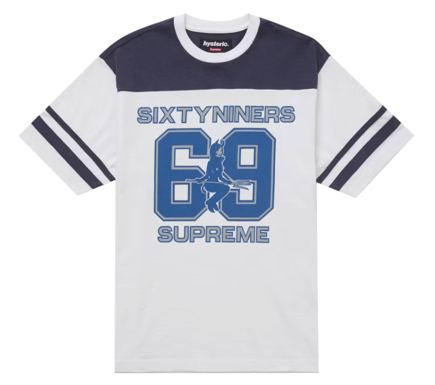 Supreme Hysteric Glamour 69 Football Top White - Restock AveSupreme Hysteric Glamour 69 Football Top WhiteRestock AveRestock AveL25087091Restock Ave