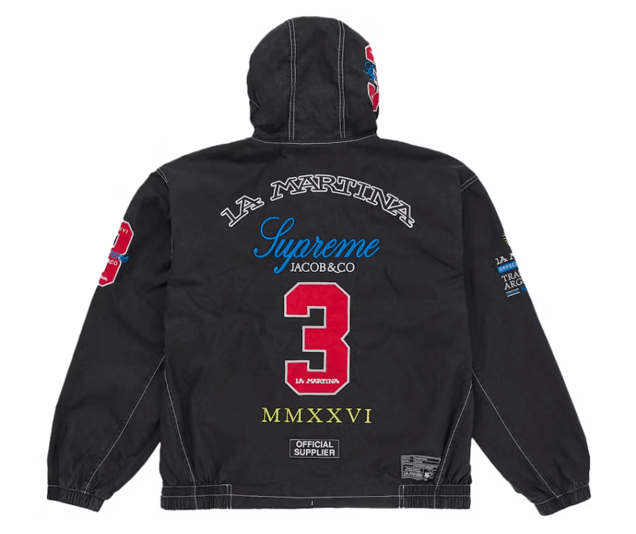 Supreme La Martina Lightweight Hooded Jacket Black - Restock AveSupreme La Martina Lightweight Hooded Jacket BlackRestock AveRestock AveXL27065459Restock Ave