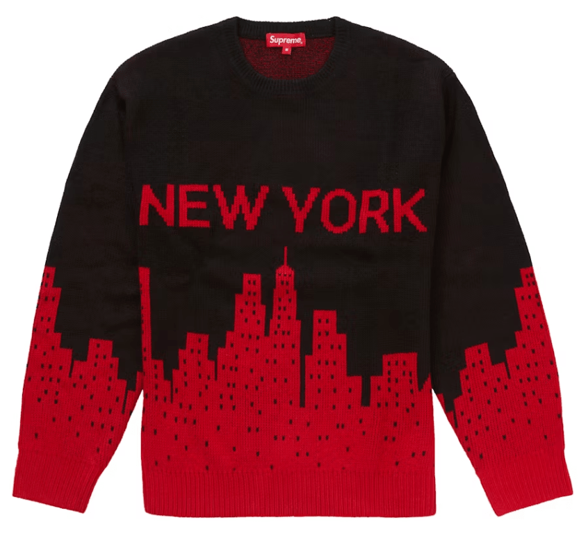 Supreme New York Sweater Black - Restock AveSupreme New York Sweater BlackRestock AveRestock AveMRestock Ave