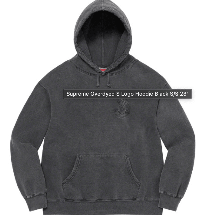 Supreme Overdyed S Logo Hoodie Black - Restock AveSupreme Overdyed S Logo Hoodie BlackRestock AveRestock AveXL65355635Restock Ave