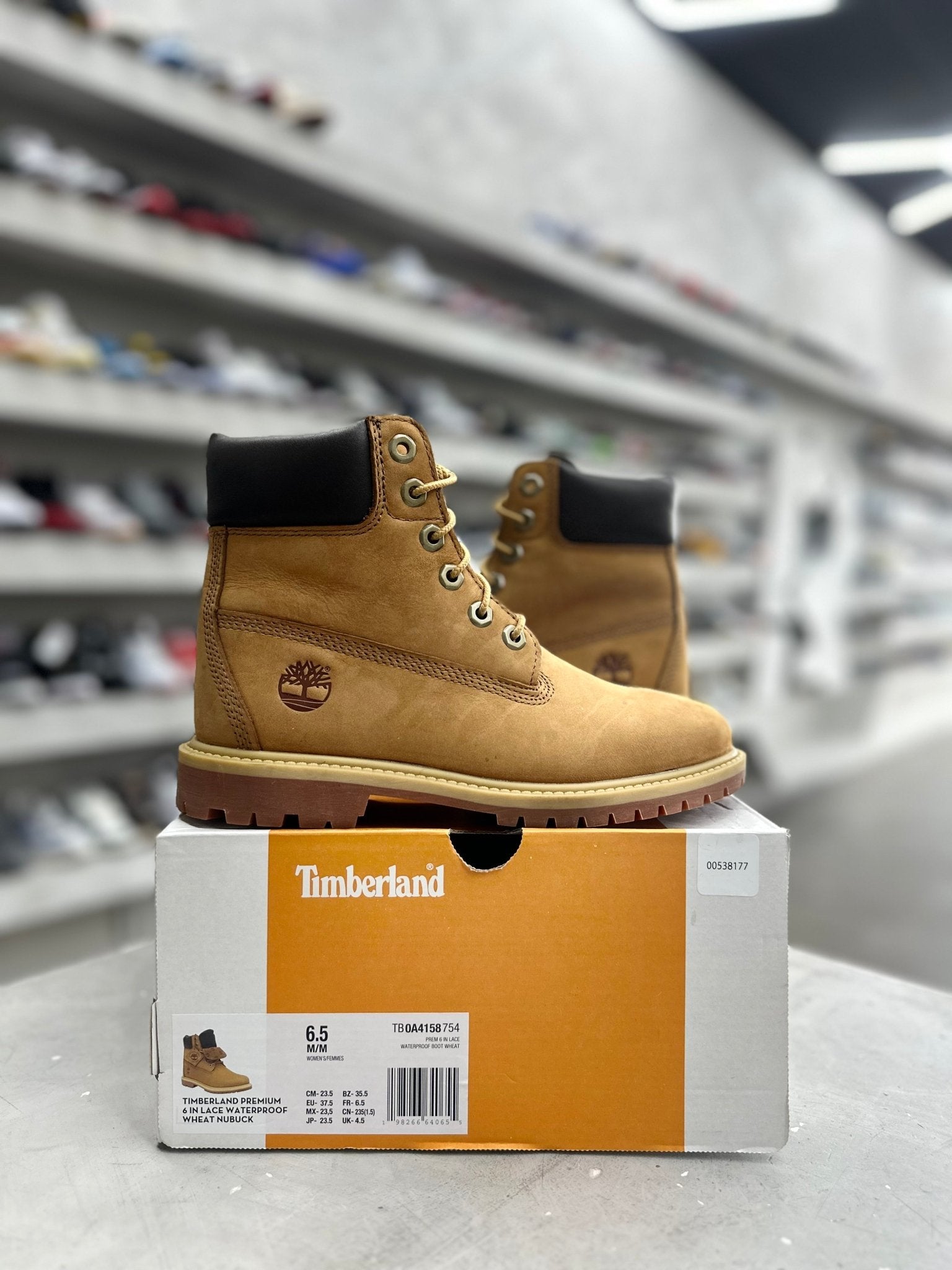 Timberland 6" Premium Waterproof Boot Wheat Sz W6.5/5 (PREOWNED) - Restock AveTimberland 6" Premium Waterproof Boot Wheat Sz W6.5/5 (PREOWNED)Restock AveRestock Avew6.5Restock Ave