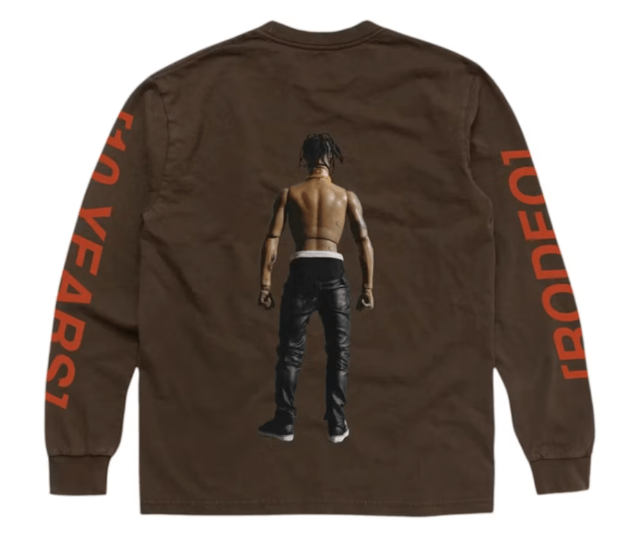 Travis Scott Rodeo 10 Years Action Figure Longsleeve Brown - Restock AveTravis Scott Rodeo 10 Years Action Figure Longsleeve BrownRestock AveRestock AveM57896819Restock Ave