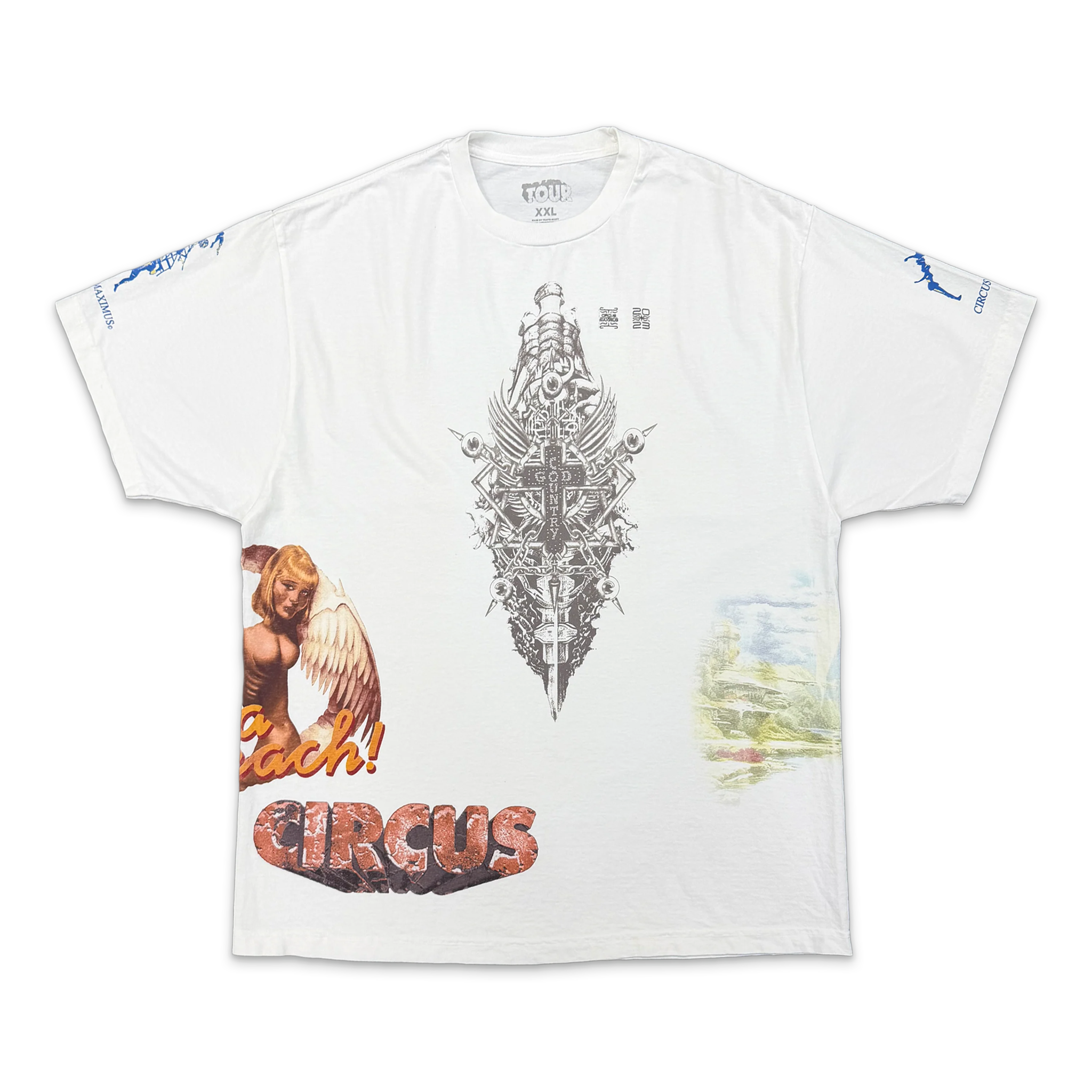 Travis Scott Utopia Circus Maximus See The Future White T-Shirt