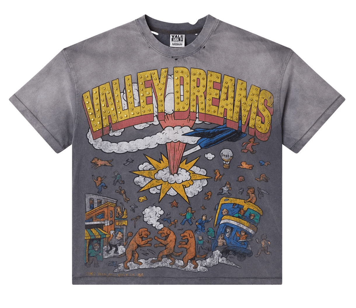 Vale Forever Chaos Bling T-Shirt Faded Black - Restock AveVale Forever Chaos Bling T-Shirt Faded BlackRestock AveRestock AveXLRestock Ave