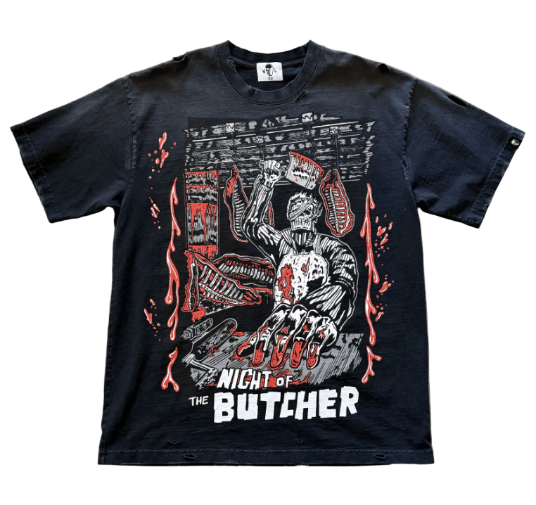WARREN LOTAS NIGHT OF THE BUTCHER T - SHIRT - Restock AveWARREN LOTAS NIGHT OF THE BUTCHER T - SHIRTRestock AveRestock AveXL23005299Restock Ave