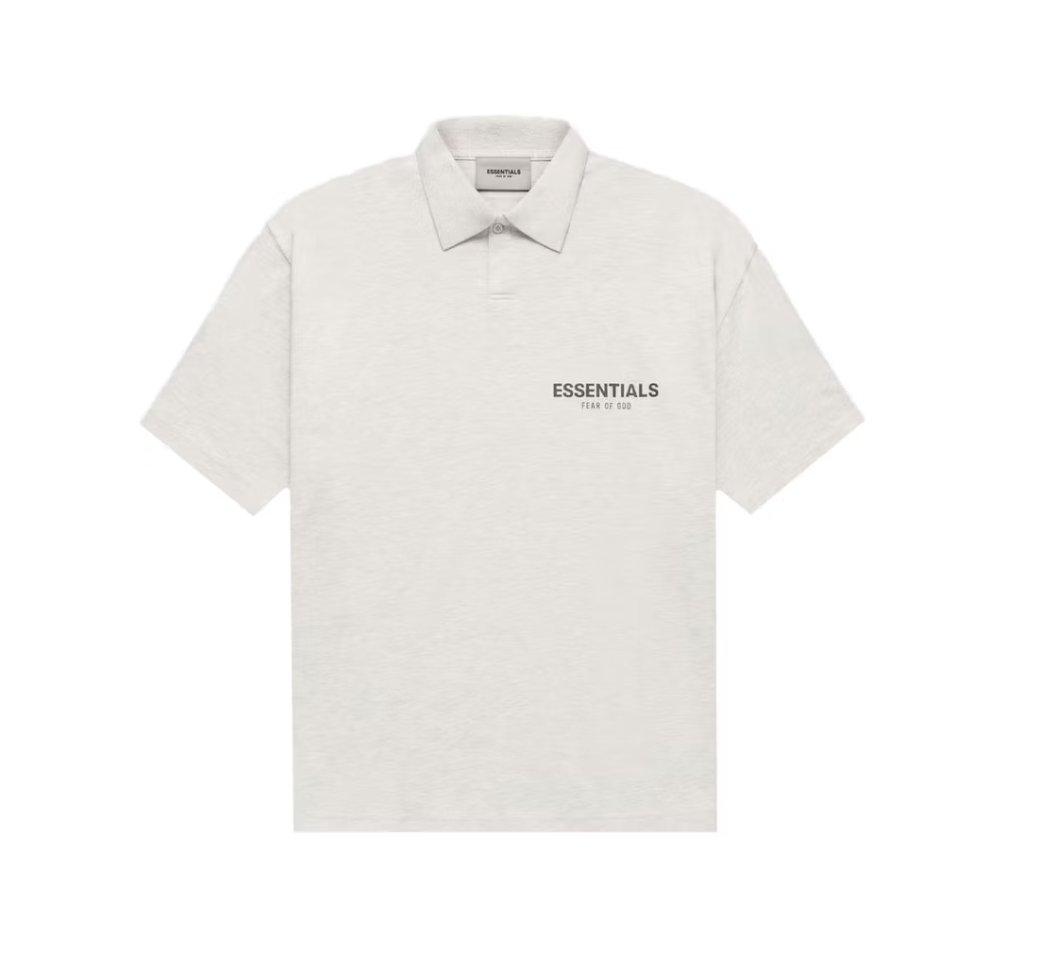 Fear of God Essentials Core Collection Polo Light Heather Oatmeal - Restock AveFear of God Essentials Core Collection Polo Light Heather OatmealRestock Averestock AveMrestock Ave